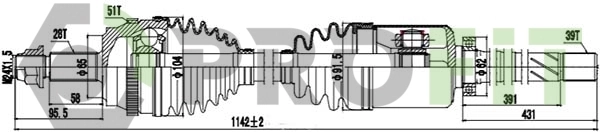  Правая полуось Renault Master 2