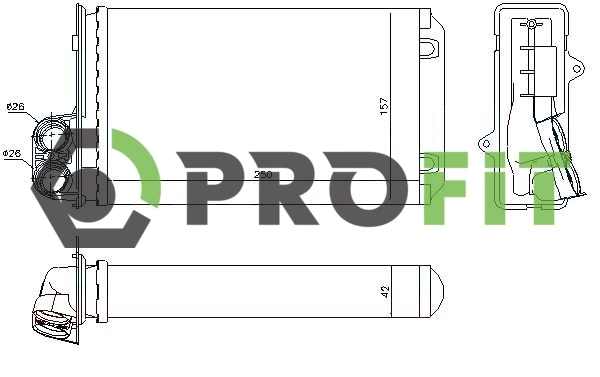 Radiador de forno (de aquecedor) Peugeot 406 8B