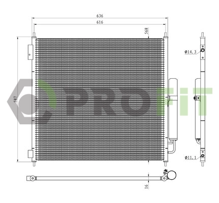 Радиатор кондиционера CF20559 Delphi