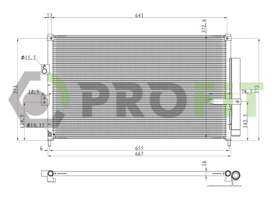  Радиатор кондиционера Honda Civic 8