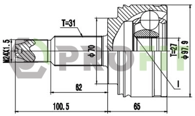ШРУС наружный передний TOJ0249 Magneti Marelli