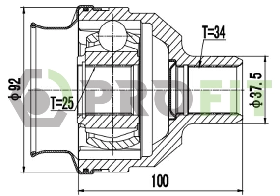 Граната внутренняя передняя правая на Opel Astra G F48, F08