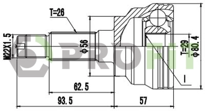 ШРУС наружный Toko cars T5412038