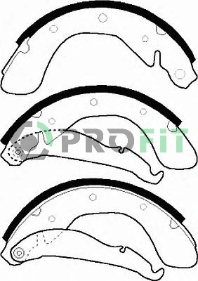 Задние барабанные колодки R16001 Tangun