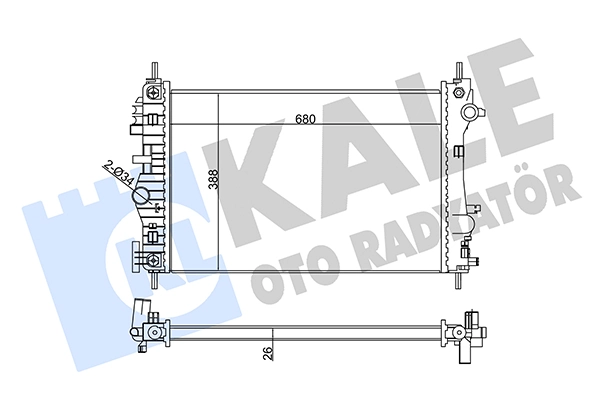 Радиатор охлаждения двигателя Polcar 5520085 цена, от 75.07 USD