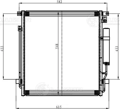Конденсатор кондиционера Luzar LRAC11153 цена, от 153.42 USD