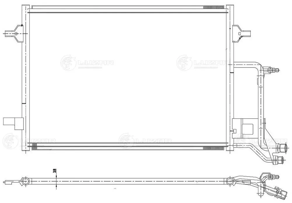 Конденсатор кондиционера Luzar LRAC1806 цена, от 83.74 USD