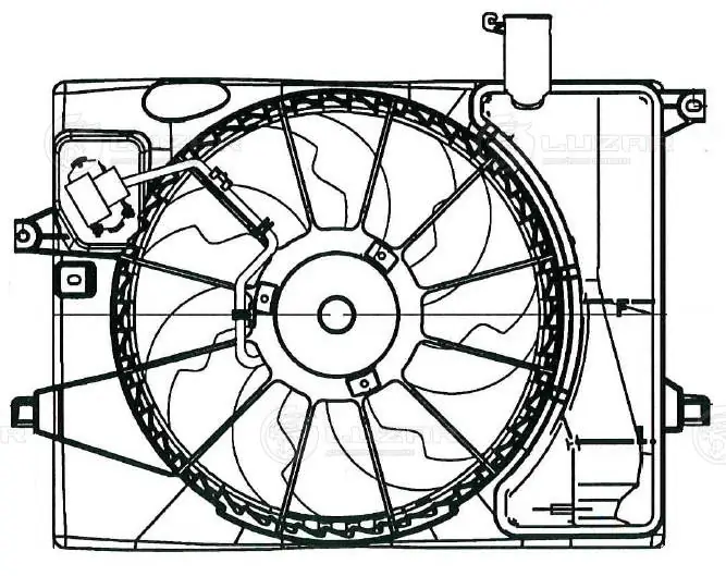 HNE901100 Rhino Диффузор радиатора охлаждения в сборе с мотором