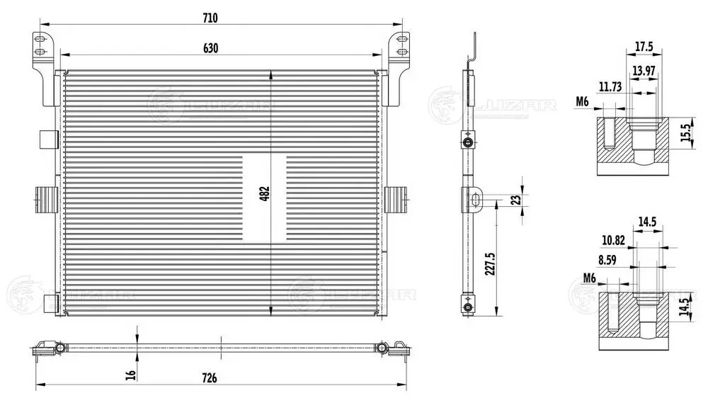 Радиатор кондиционера 5010514735 Renault (RVI)