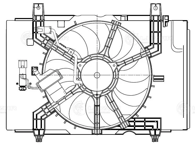 Диффузор радиатора охлаждения в сборе с мотором и крыльчаткой Luzar LFK14EL цена, от 92.49 USD