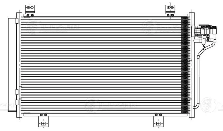  Radiador de aparelho de ar condicionado Mazda 3 sedan (BM, BN) (2013 - 2019) 