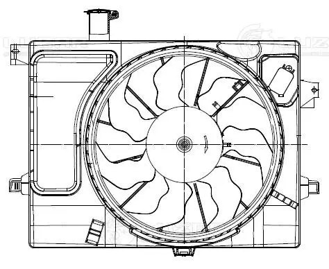 Диффузор радиатора охлаждения в сборе с мотором и крыльчаткой Luzar LFK08X0 цена, от 76.27 USD