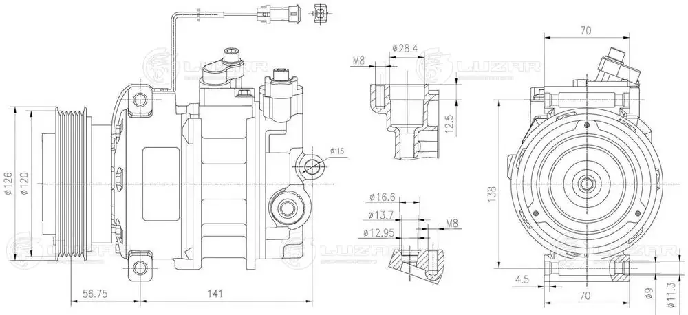 Компрессор системы кондиционирования KSP KSP00866 цена, от 150.97 USD
