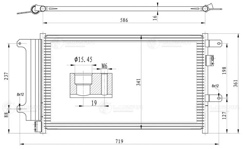 Купить DCN12003 Polcar Радиатор системы охлаждения кондиционера