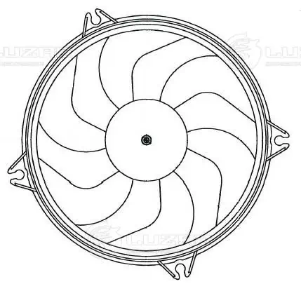 Ventilador elétrico de esfriamento montado (motor + roda de aletas) Citroen Xsara N68