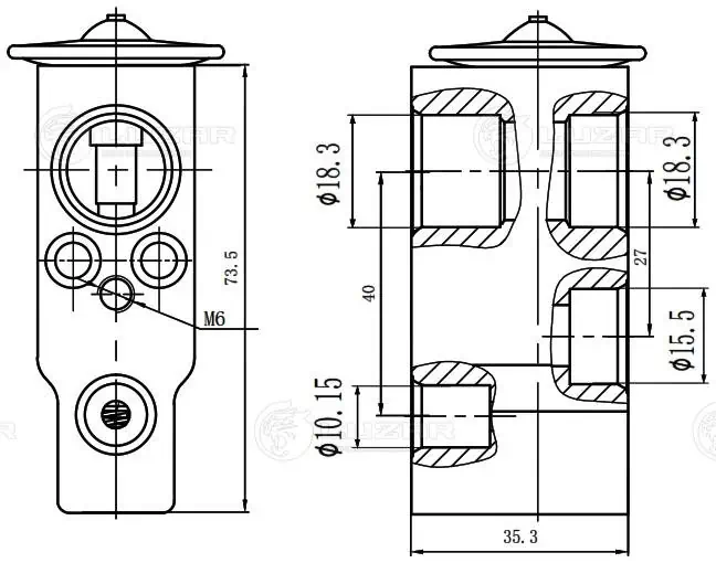 Купить 3829KZ1 Polcar Клапан TRV кондиционера