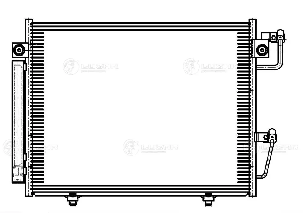 Radiador de aparelho de ar condicionado Mitsubishi Pajero KH