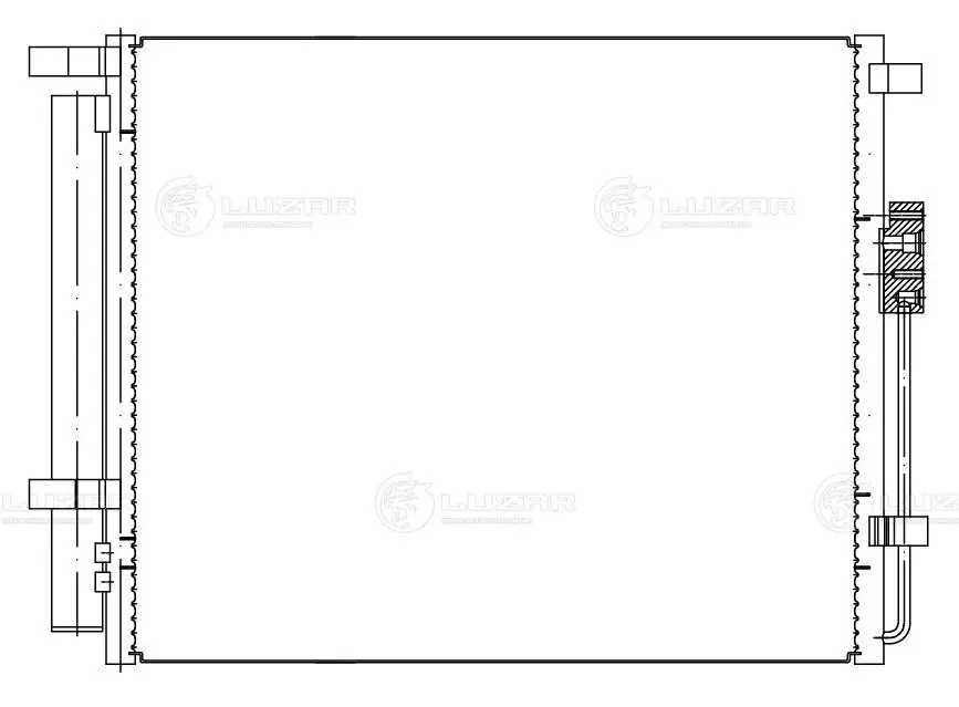 Radiador de aparelho de ar condicionado Hyundai Santa Fe 3 DM