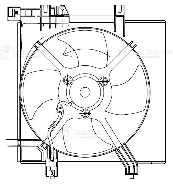 Ventilador elétrico de esfriamento montado (motor + roda de aletas) Subaru Outback 3 B13, BP
