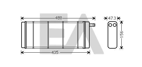 Radiador de forno (de aquecedor) Volkswagen Transporter 24, 25, 251