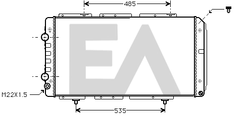 Radiador refrigeración del motor 31R55033 Eaclima
