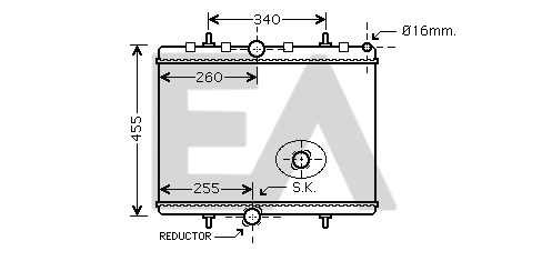 Radiador de esfriamento de motor Fiat Scudo 270