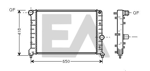 Radiador de esfriamento de motor Alfa Romeo 147 937