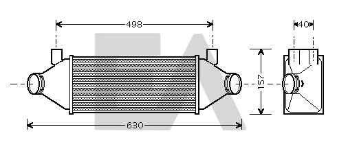 Radiador de intercooler Ford Transit 5 V184/5