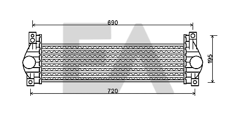 Radiador de intercooler SsangYong Actyon QJ