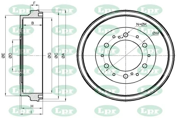Тормозной барабан 4243126190 Toyota