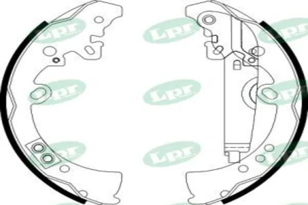 09200 LPR Zapatas de frenos de tambor traseras original y equivalente