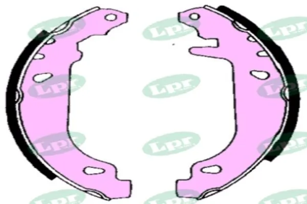 Sapatas do freio traseiras de tambor Renault 21 B48