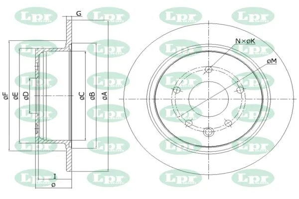 Disco do freio traseiro Nissan Tiida C13