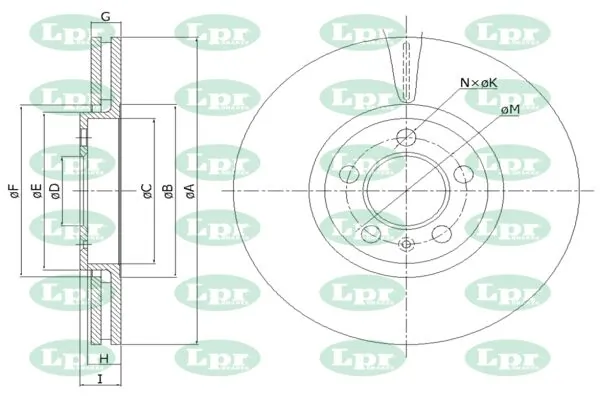 Disco do freio dianteiro Mercedes E C124