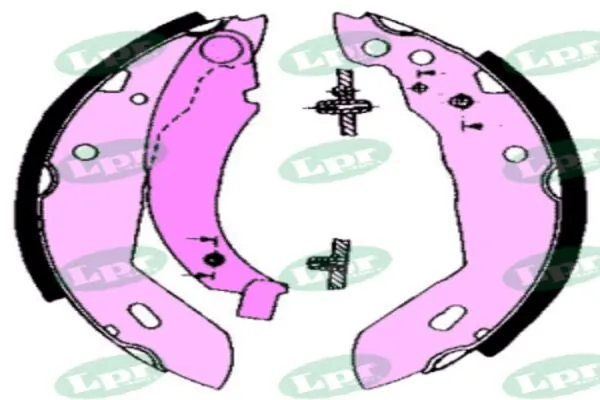 Sapatas do freio traseiras de tambor Peugeot 205 2 20A, C