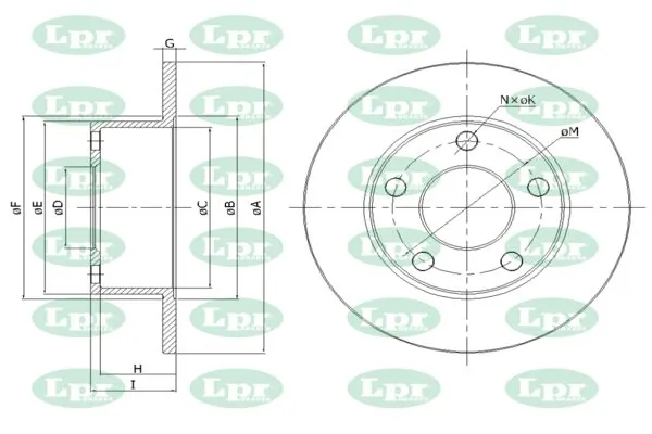 Disco do freio traseiro Volkswagen Passat 3B3