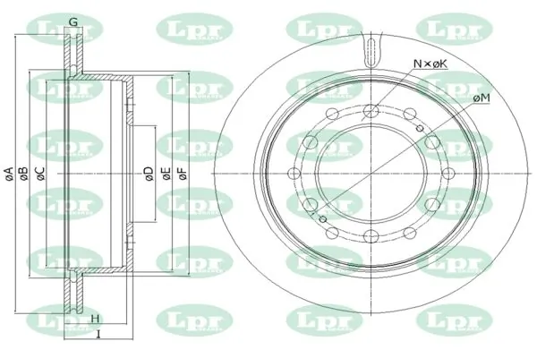 Disco do freio traseiro Toyota Hilux KUN25