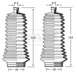 Compre Bota de proteção do mecanismo de direção (de cremalheira) Dacia Logan 