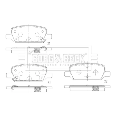 Купить 232283 Power Stop Колодки тормозные задние, дисковые