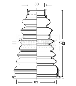 Bota de proteção externa de junta homocinética do semieixo dianteiro para Renault Megane I LA0, LA1