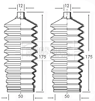Bota de proteção do mecanismo de direção (de cremalheira) Opel Combo A 