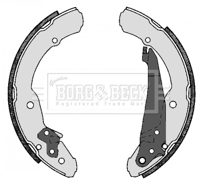 Купить 986487791 Bosch Задние барабанные тормозные колодки