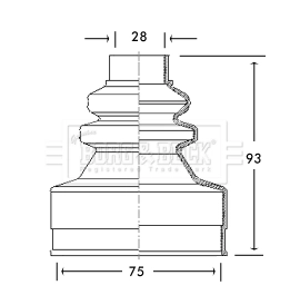 Bota de proteção interna de junta homocinética do semieixo dianteiro para Citroen Jumper  230L