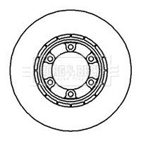 Disco do freio dianteiro Mitsubishi Pajero 1 L04G, L14G