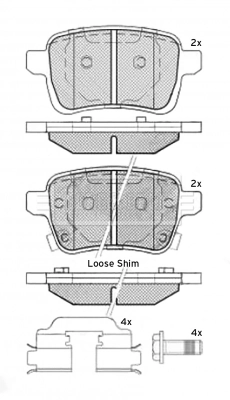 Задние дисковые колодки Bosch 986494802