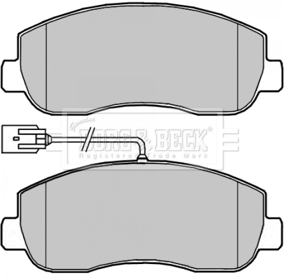 Колодки тормозные передние дисковые BORG&BECK BBP2266