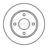Disco do freio dianteiro Mazda 1E0433251
