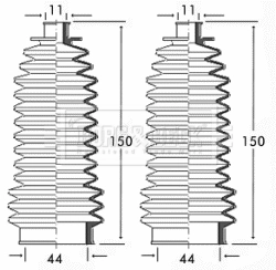 Bota de proteção do mecanismo de direção (de cremalheira) Nissan Micra  K11