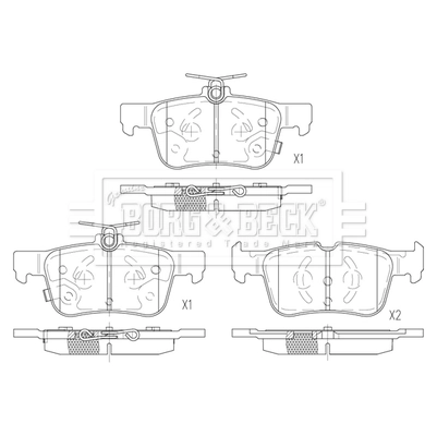BBP2823 Borg&beck Колодки тормозные дисковые комплект