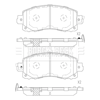  Sapatas do freio dianteiras de disco Subaru Forester V SUV (S14, SK) (2018 - 2026) V